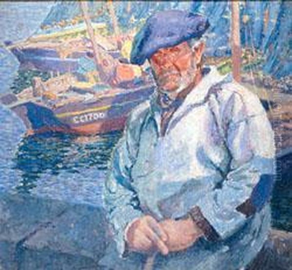 Captain Louis Oil Painting by Sigurd Skou