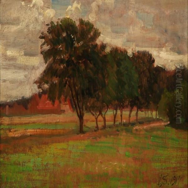 Landscape With Trees Oil Painting by Joakim Skovgaard