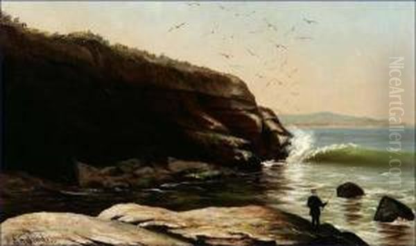 Rock At La Jolla Oil Painting by Albert Horatio Slade