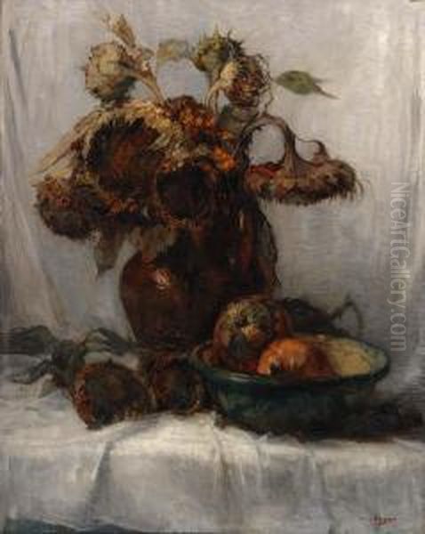 Still-life With Sunflowers by Frans Slager