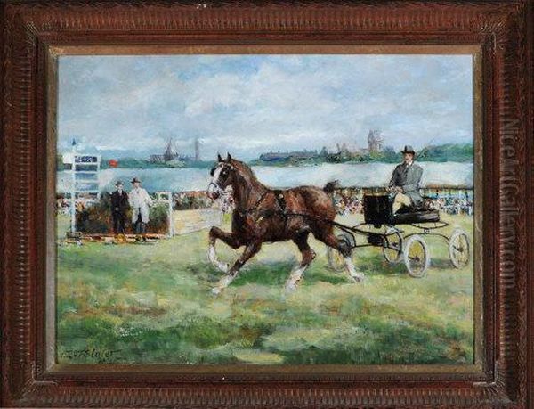 A Horse-driving Competition, Newcastle Town Moor Oil Painting by John Falconar Slater