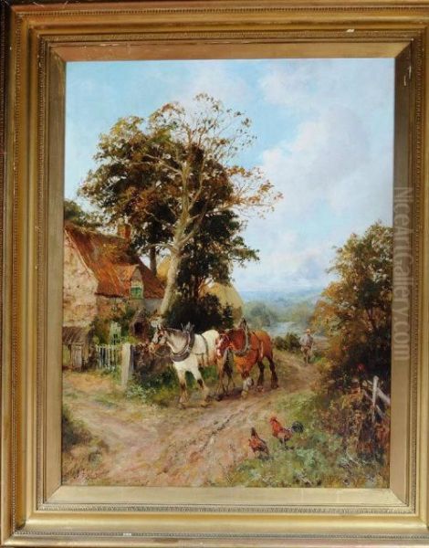 The Ploughman's Return Home Oil Painting by John Falconar Slater