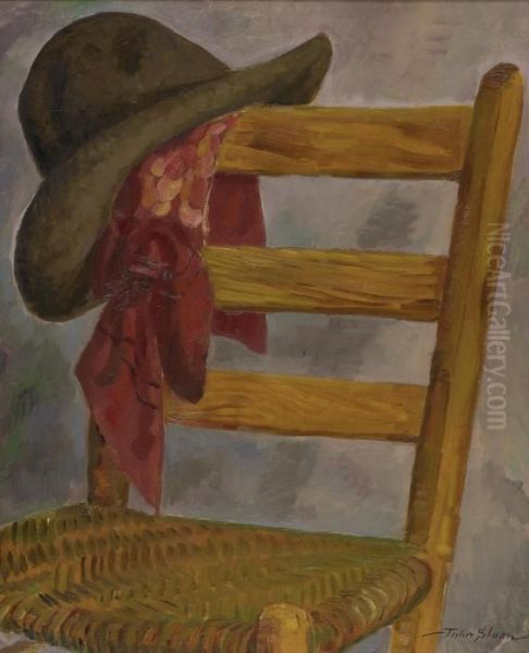 Still Life, Hat On Chair Oil Painting by John Sloan