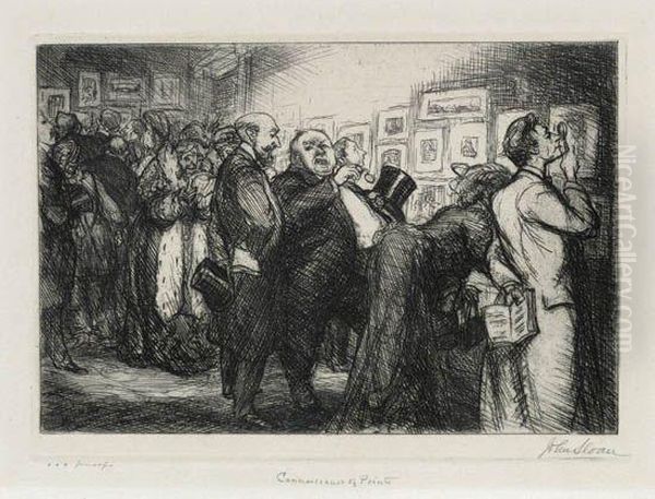 Connoisseurs Of Prints Oil Painting by John Sloan