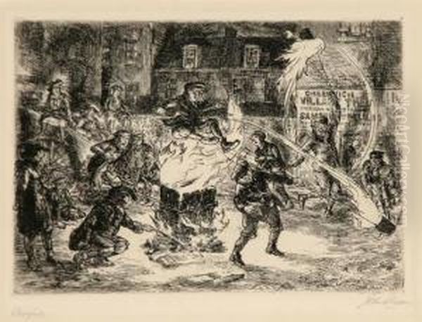 Bonfire by John French Sloan