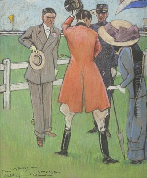 On The Racecourse Oil Painting by Willy Sluyters