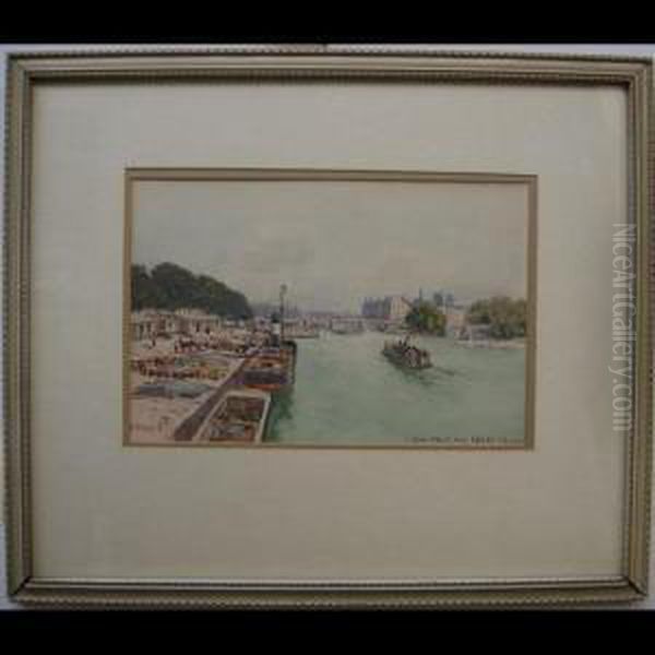 Pont Neuf And Isle De Cite Paris Oil Painting by David Small