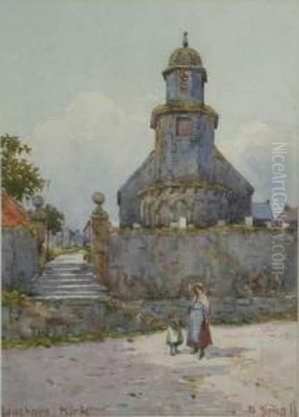 Leuchars Kirk Oil Painting by David Small