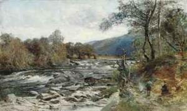 The Island Pool On The Orchy Oil Painting by John Smart