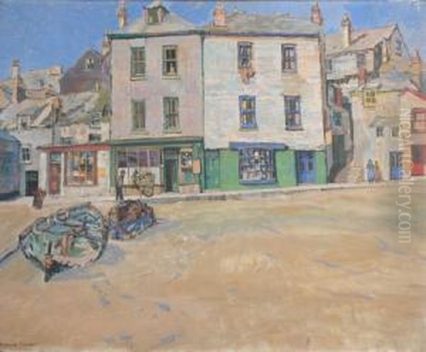 The Wharf, St. Ives. Oil Painting by Robert Borlase Smart