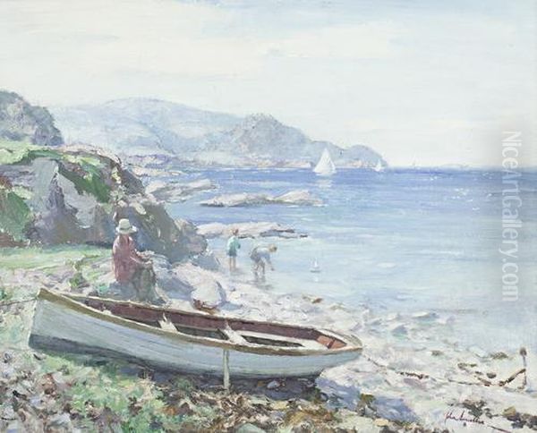 The Opal Sea Tarbert Oil Painting by John Smellie