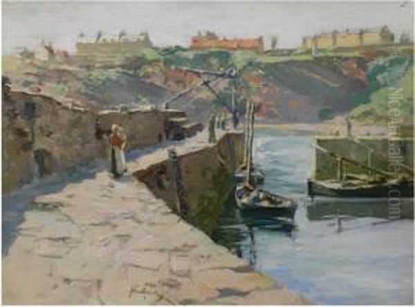 Crail Harbour Oil Painting by John Smellie