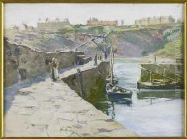 Crail Harbour Oil Painting by John Smellie