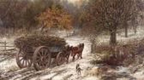 The Log Cart Oil Painting by John Smellie