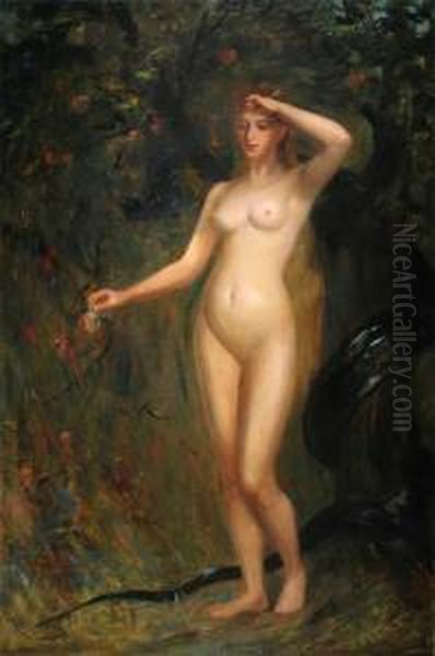 Eve And The Serpent Oil Painting by James Smetham