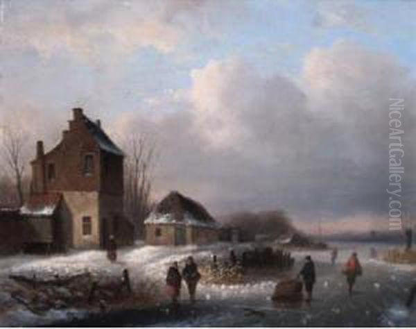 Winter Scene by Louis Smets