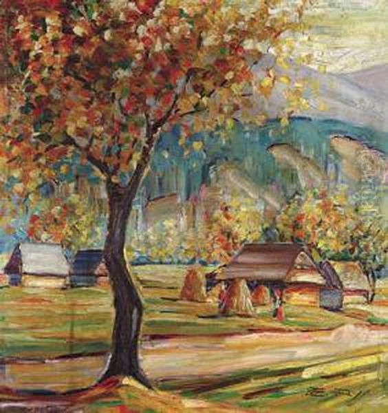 Pejzaz Gorski Jesienia Oil Painting by Edward Smigly-Rydz