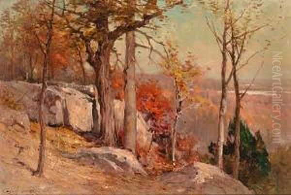 Autumn Overlooking The Valley Oil Painting by George Henry Smillie