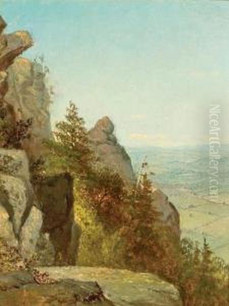 Devil's Pulpit - Landscape Oil Painting by George Henry Smillie