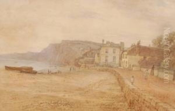 Coastal Viewat Budleigh Oil Painting by Mary Smirke