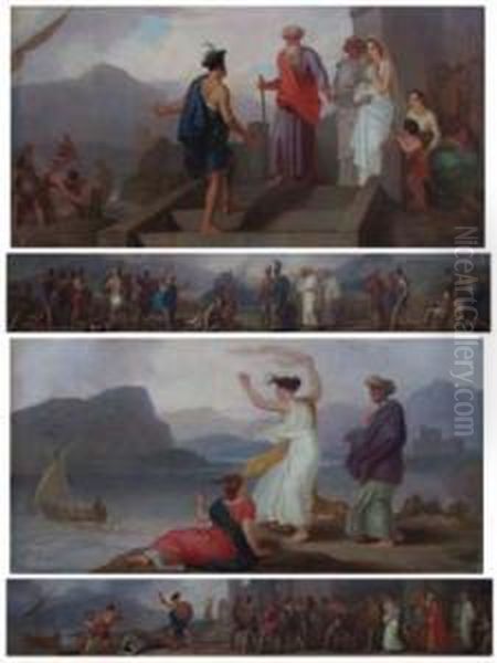 Scenes From Ossian Oil Painting by Robert Smirke