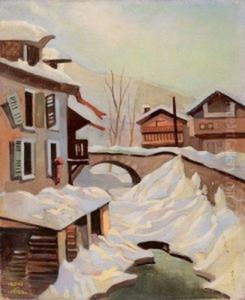 Megeve, Haute Savoie Oil Painting by Albert Smith