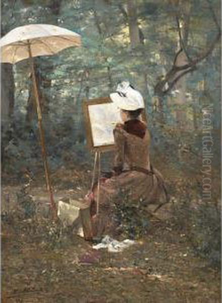 L'aquarelliste Oil Painting by Alfred Smith