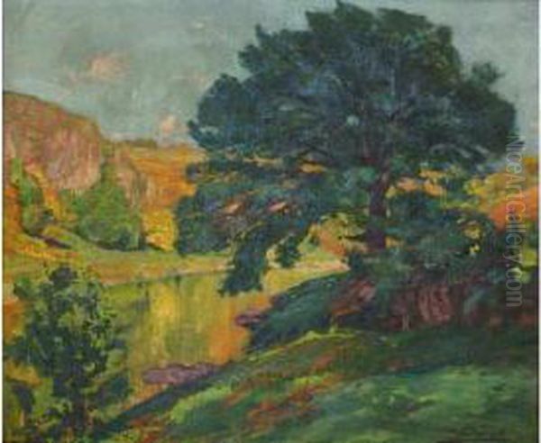 Soir Sur La Creuse Oil Painting by Alfred Smith