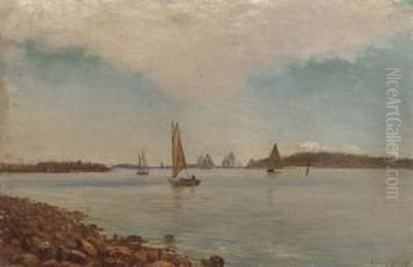 Sailing On The Lake Oil Painting by Archibald Cary Smith