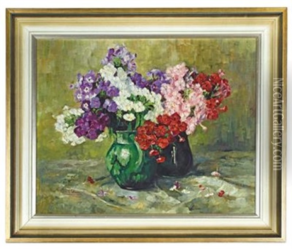 Blumenstillleben Oil Painting - Elisabeth Jordis Grafin von Attems