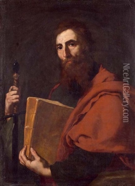 Der Heilige Paulus Oil Painting - Jusepe de Ribera