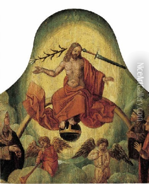 Christ The Judge Oil Painting - Bernaert (Barend) van Orley