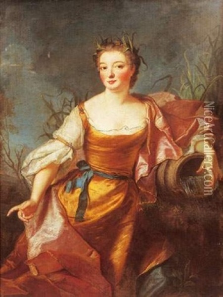 Portrait De Jeune Femme En Source Oil Painting - Jean-Baptiste Oudry