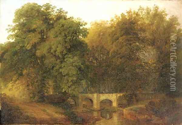 The old bridge Oil Painting - William Spreat