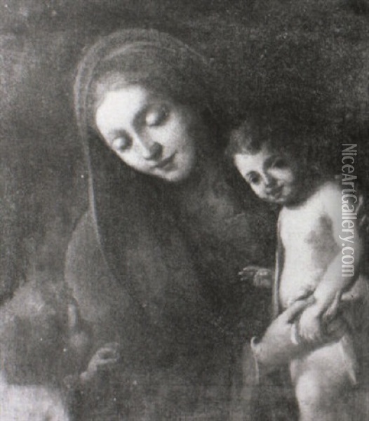 The Virgin And Child With St. John Oil Painting - Bartolomeo Schedoni