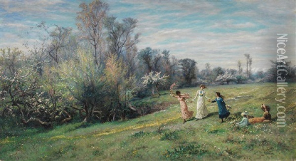 Landscape Oil Painting - William John Hennessy