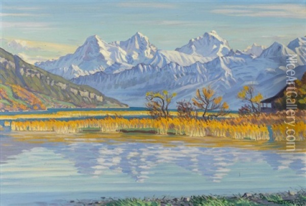 Herbst Am Thunersee Oil Painting - Waldemar Theophil Fink