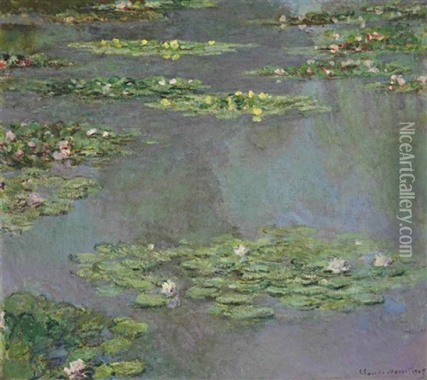 Nympheas Oil Painting - Claude Monet