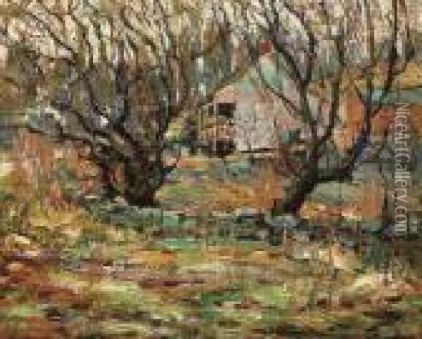 New Hope, Pennsylvania Oil Painting - Ernest Lawson