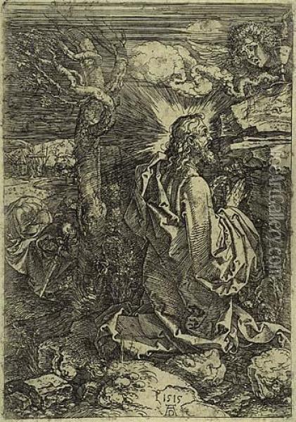 Christ On The Mount Of Olives Oil Painting - Albrecht Durer