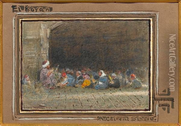 Little Mussulmen, Cairo Oil Painting - Albert Goodwin