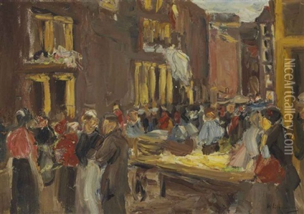 Judengasse In Amsterdam, Ecke Jodenbreestraat Oil Painting - Max Liebermann