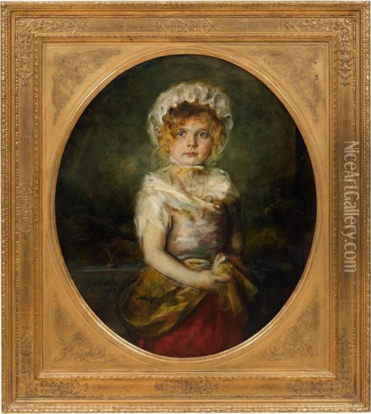 Bildnis Eines Madchens Oil Painting - Franz von Lenbach