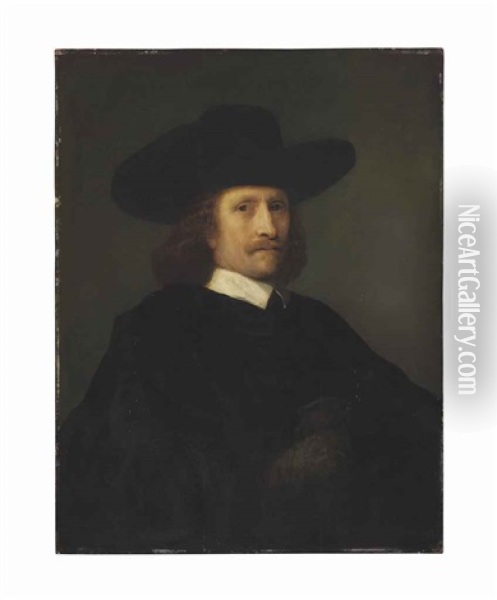 Portrait Of A Man, Half-length Oil Painting - Ferdinand Bol