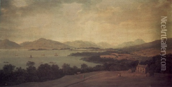 An Extensive View Of Loch Lomond Oil Painting - Joseph Farington