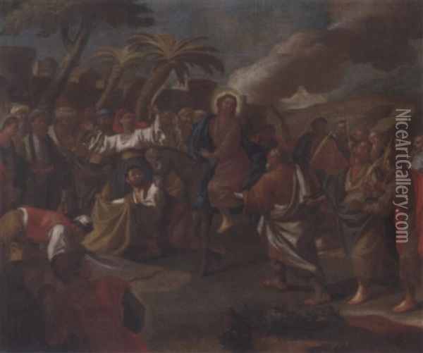 Christ's Entry Into Jerusalem Oil Painting - Pietro Bardellino