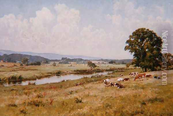 The Valley of the Rother Oil Painting - Edward Wilkins Waite