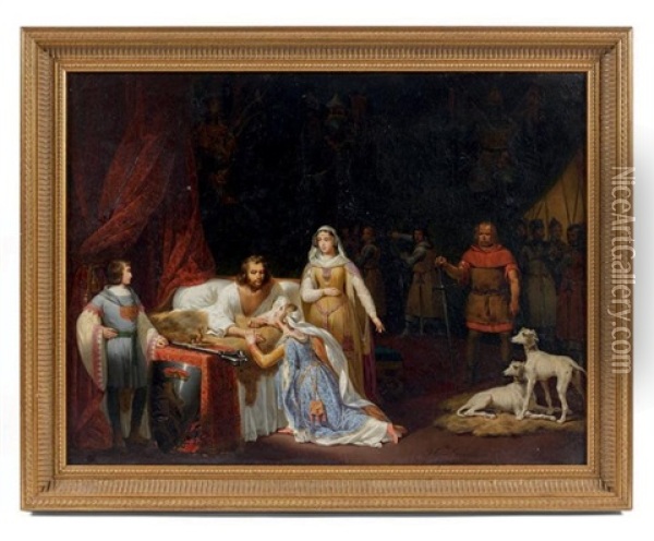 Le Reveil De Richard Coeur De Lion Oil Painting - Hippolyte Lecomte