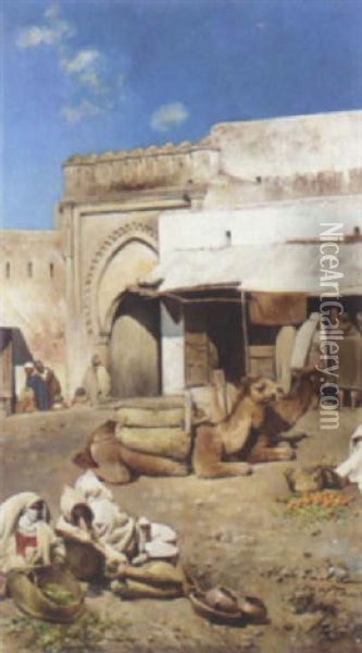 View Of Tangier Oil Painting - Jose Pineda