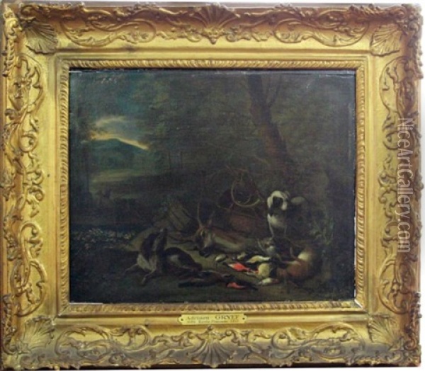 Retour De Chasse, Une Meute Vers La Gauche Oil Painting - Adriaen de Gryef